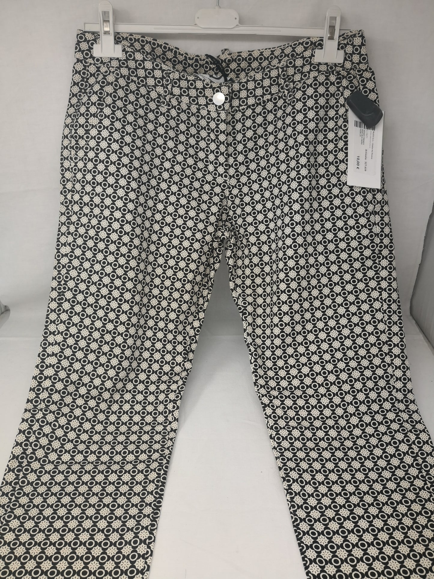 Wendy Trendy Pant.bco Nero Fiori 29