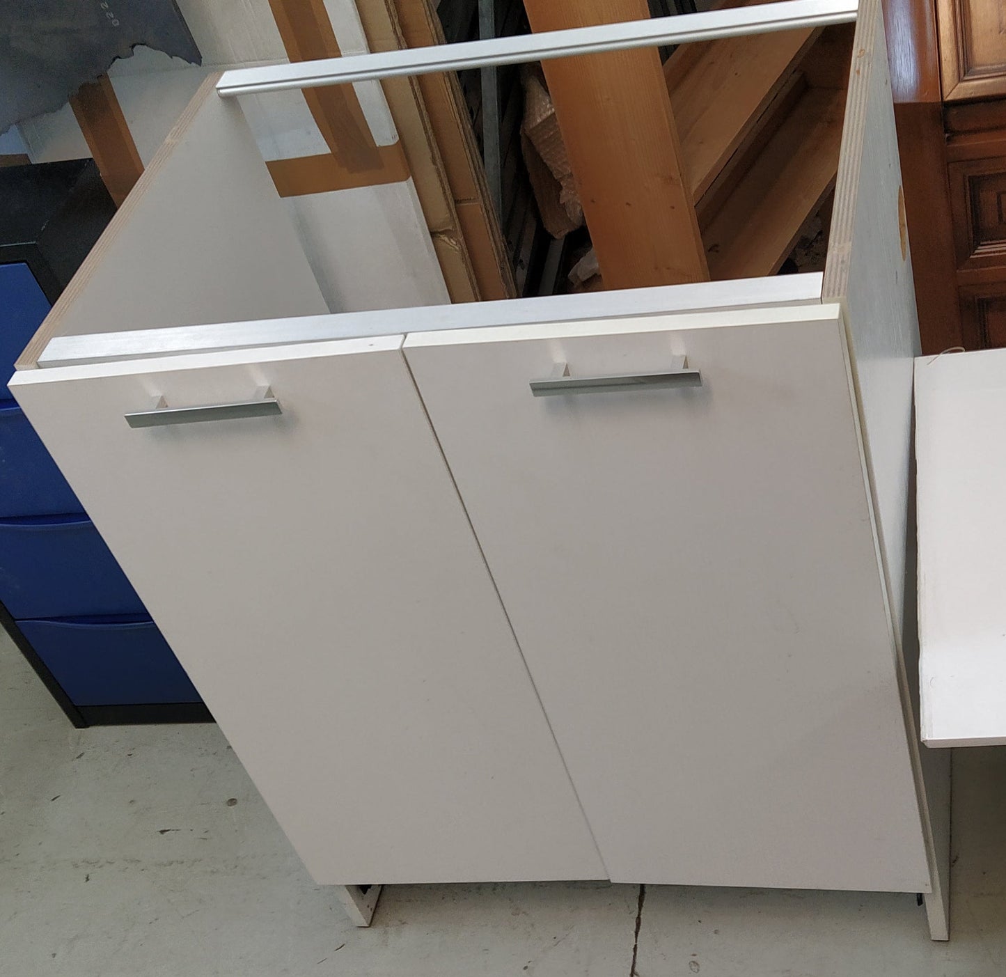 Mobile Bagno Sospensione Piano Corian Con Rubinetto + 3 Cassetti + Vano Lavatrice Lxpxh 183x53x65(153)