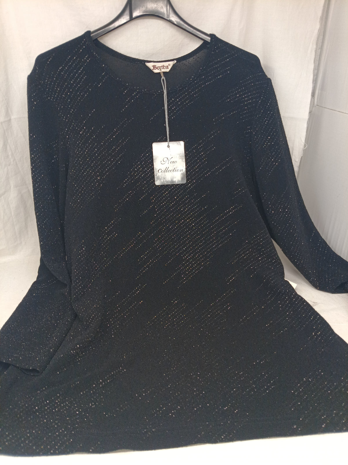 Berthamaglia Nera Glitter L Nuova