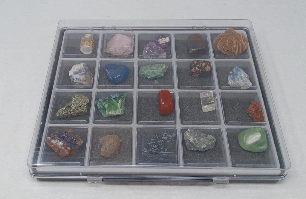Rba Minerali E Gemme Da Tutto Il Mondo Collezione Completa 80 Minerali + Fascicoli + 2 Raccoglitori Con Schede + 4 Teche