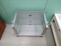 Mobiletto Porta Tv Struttura Legno/metallo 2 Ripiani Vetro Lxpxh 85x42x65