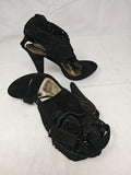 Sandalo In Camoscio Nero 35