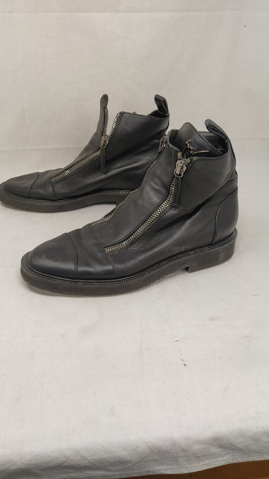 Giuseppe Zanotti Scarpone In Pelle Nere 43