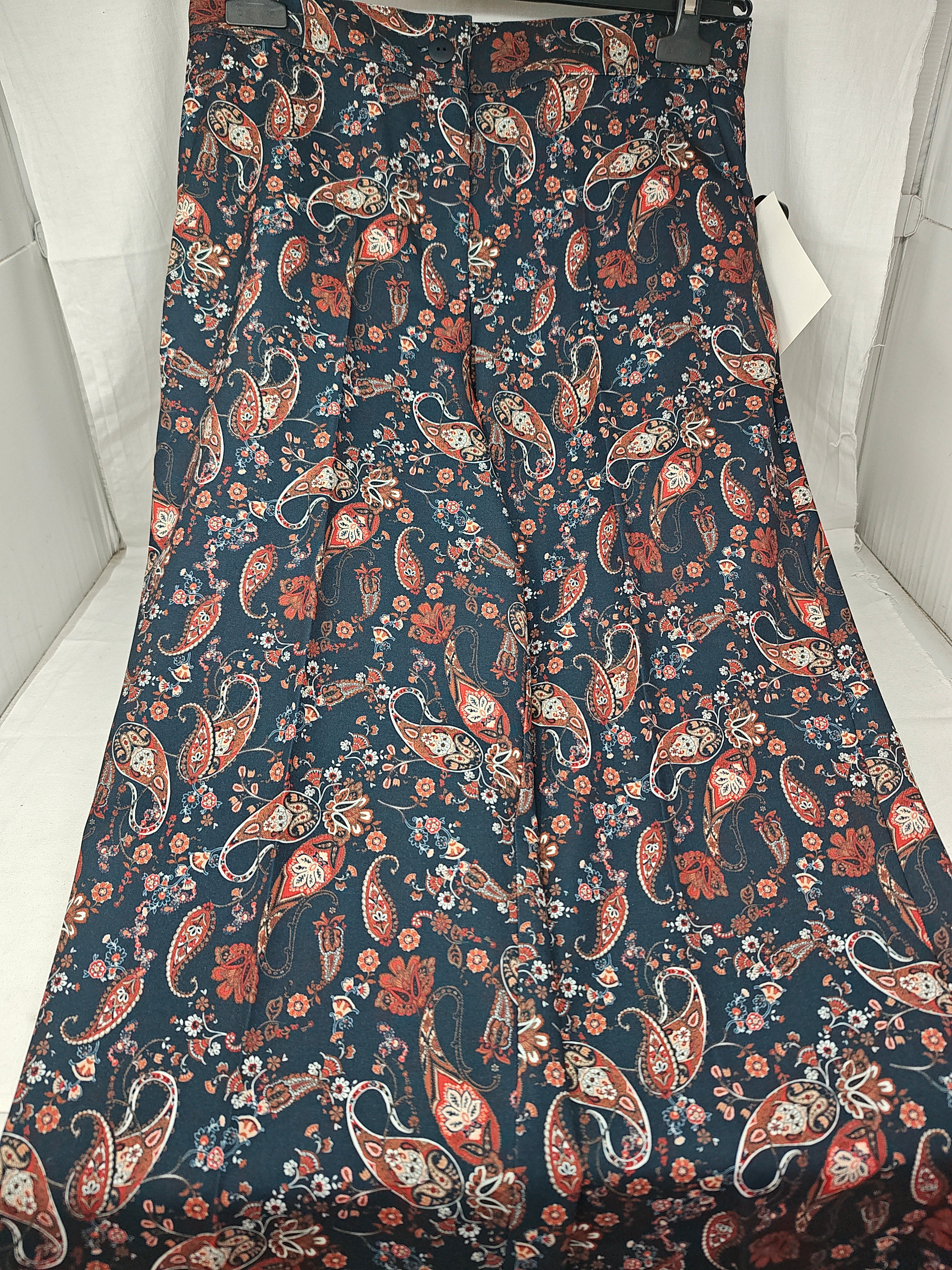 Goldenpoint Pantaloni Blu Fiorato 42/44 Nuovi
