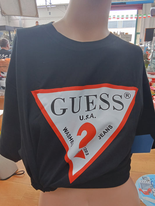 Guess Maglietta Con Scritto Nera M Nuova