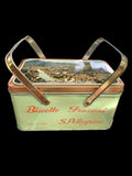 Scatola Latta Con Manici "biscotto Frassoni" San Pellegrino Sena Difetti Anni 50-60