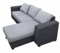 Divano Con Penisola Grigio E Sezione Estraibile X Trasformarlo In Letto Lxpxh 230x150x70