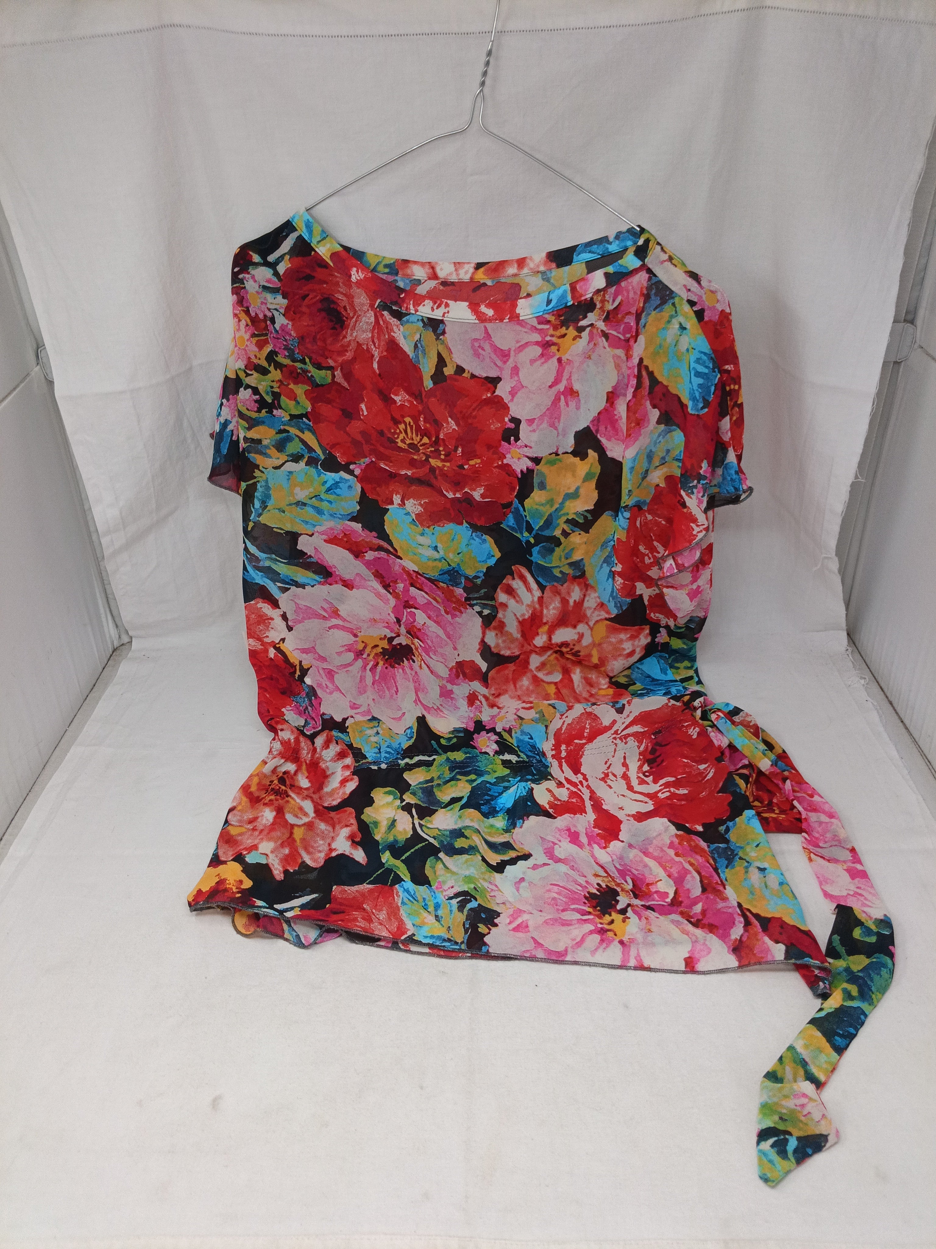 Camicia Tulle Fiorata Colorato M