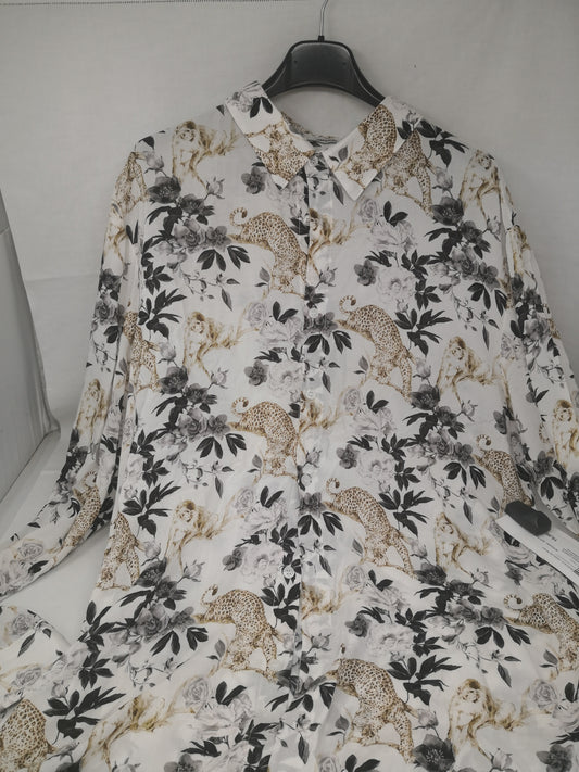 Imperial Camicia Bca Con Fantasia Fiori Animali M