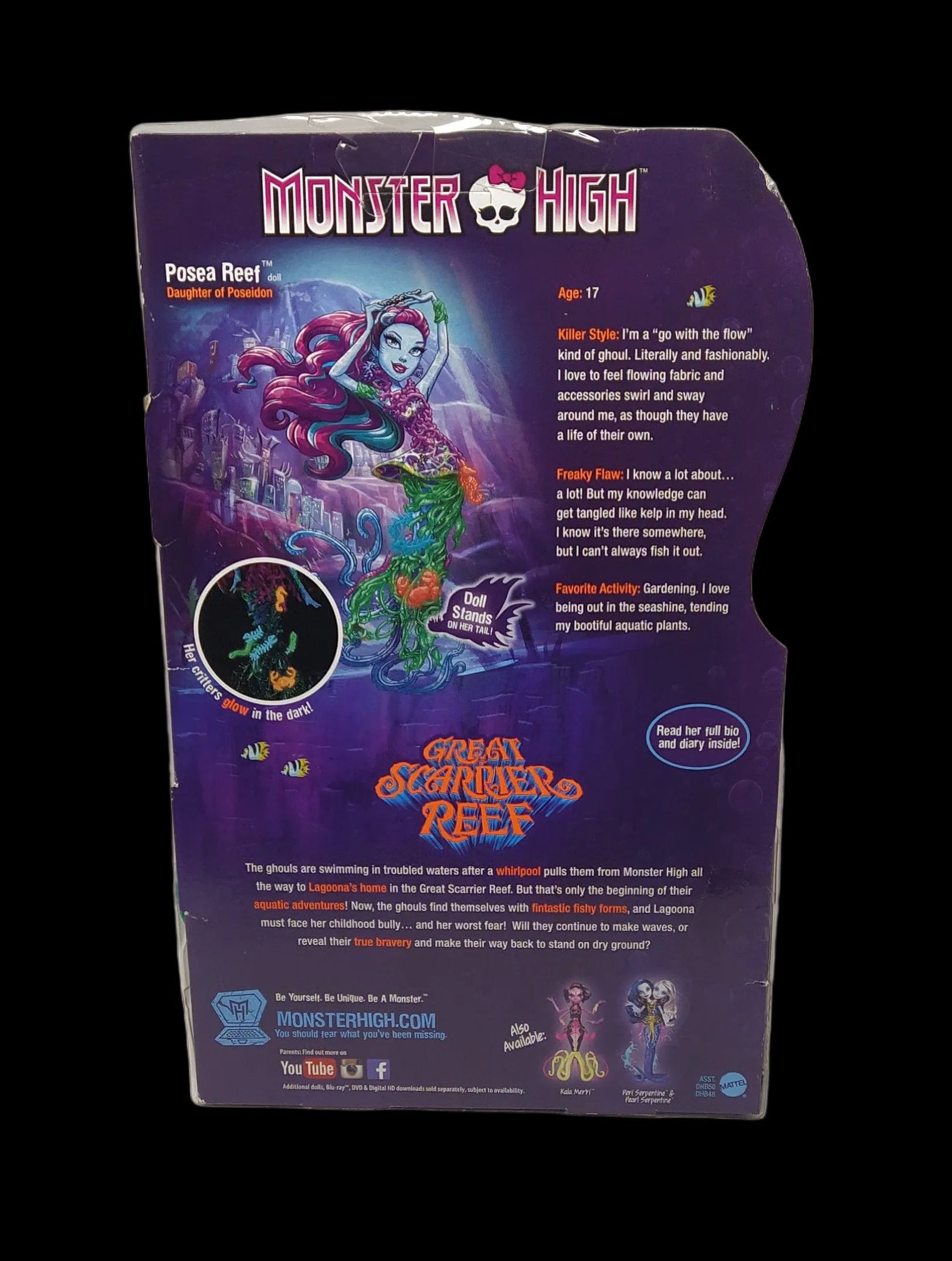 Monster High Dhb48 - Bambola Posea Reef, Multicolore Nuova