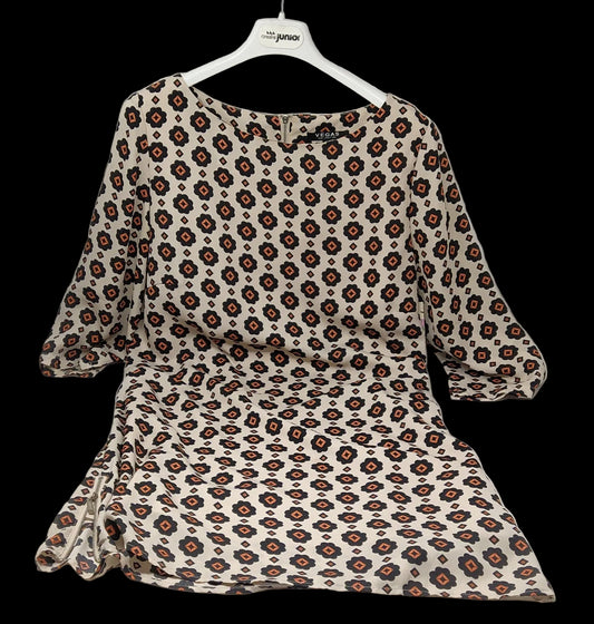 Vegas Abito Beige Fiorata M