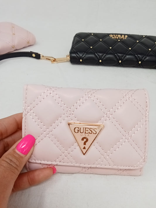 Guess Portafoglio Trapuntata Rosa Donna Piccolo