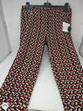 Zara Pantaloni Bordeaux Blu Beige M