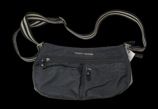 Tommy Hilfiger Borsa A Tracolla Nera In Tela