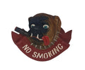 Scultura Da Appendere Parete Resina Bulldog Con Sigaro No Smoking