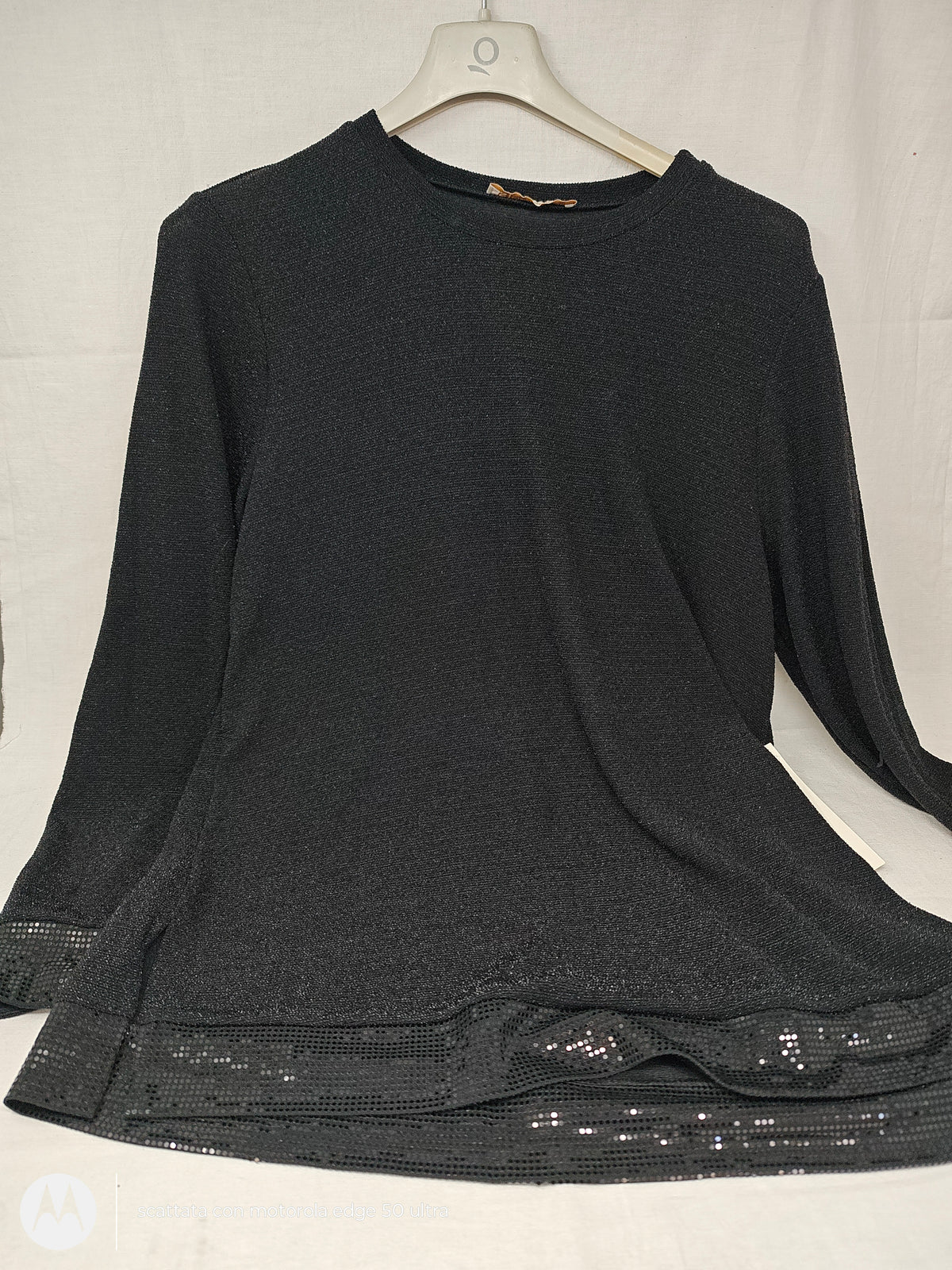 Clarin Shavien Maglione Nero Glitter M