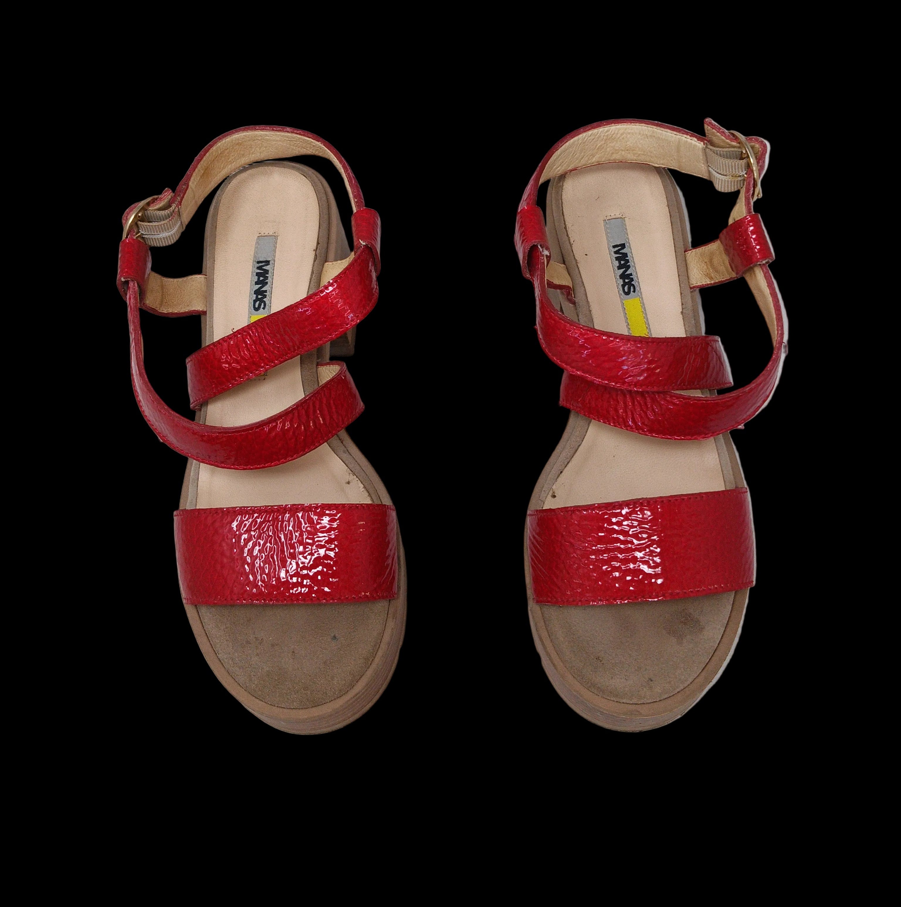 Manas Sandalo Con Tacco Rosso 37
