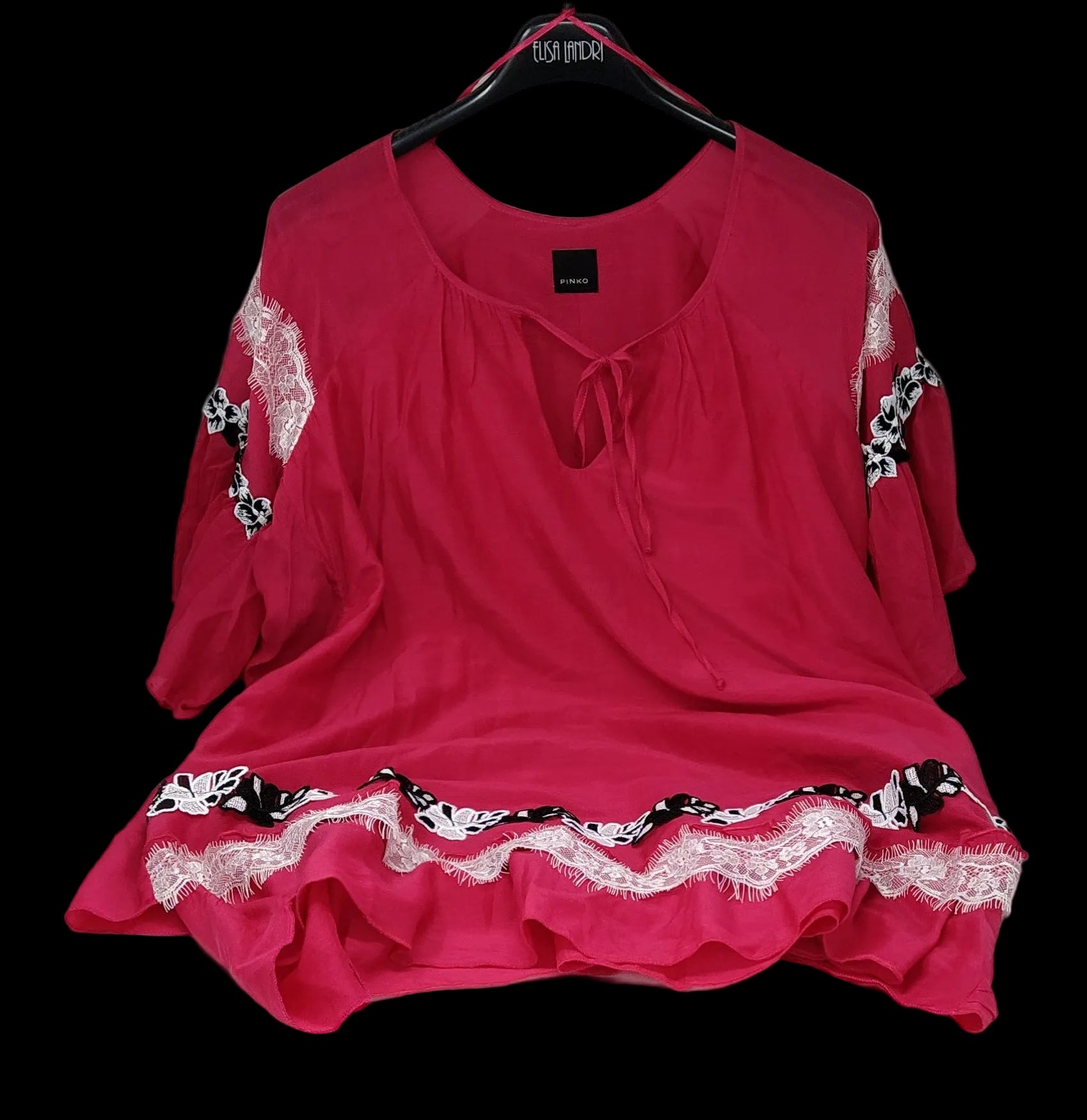 Pinko Camicia Fucsia Pizzo 52