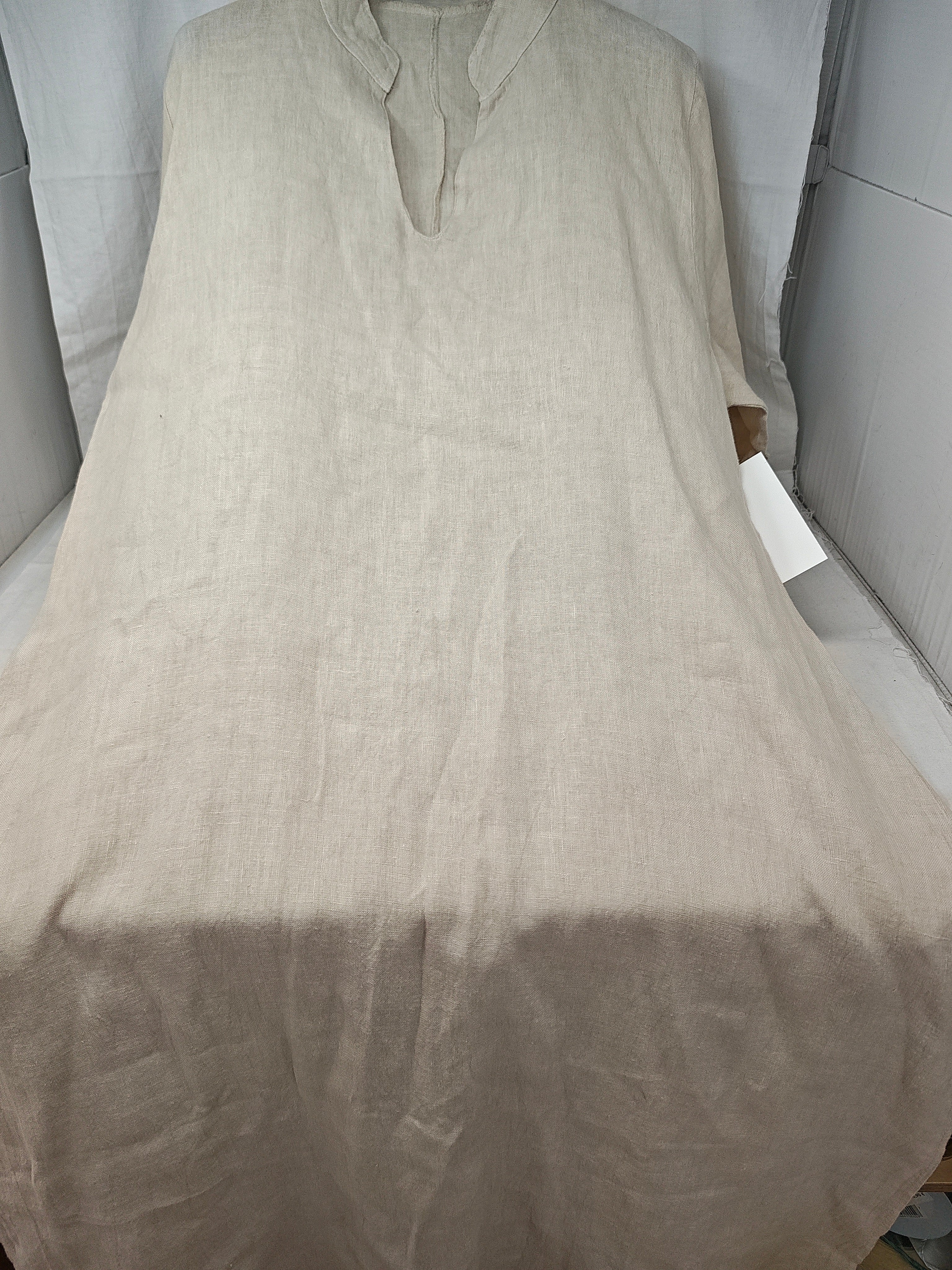 Abito In Lino Lungo Beige Tu