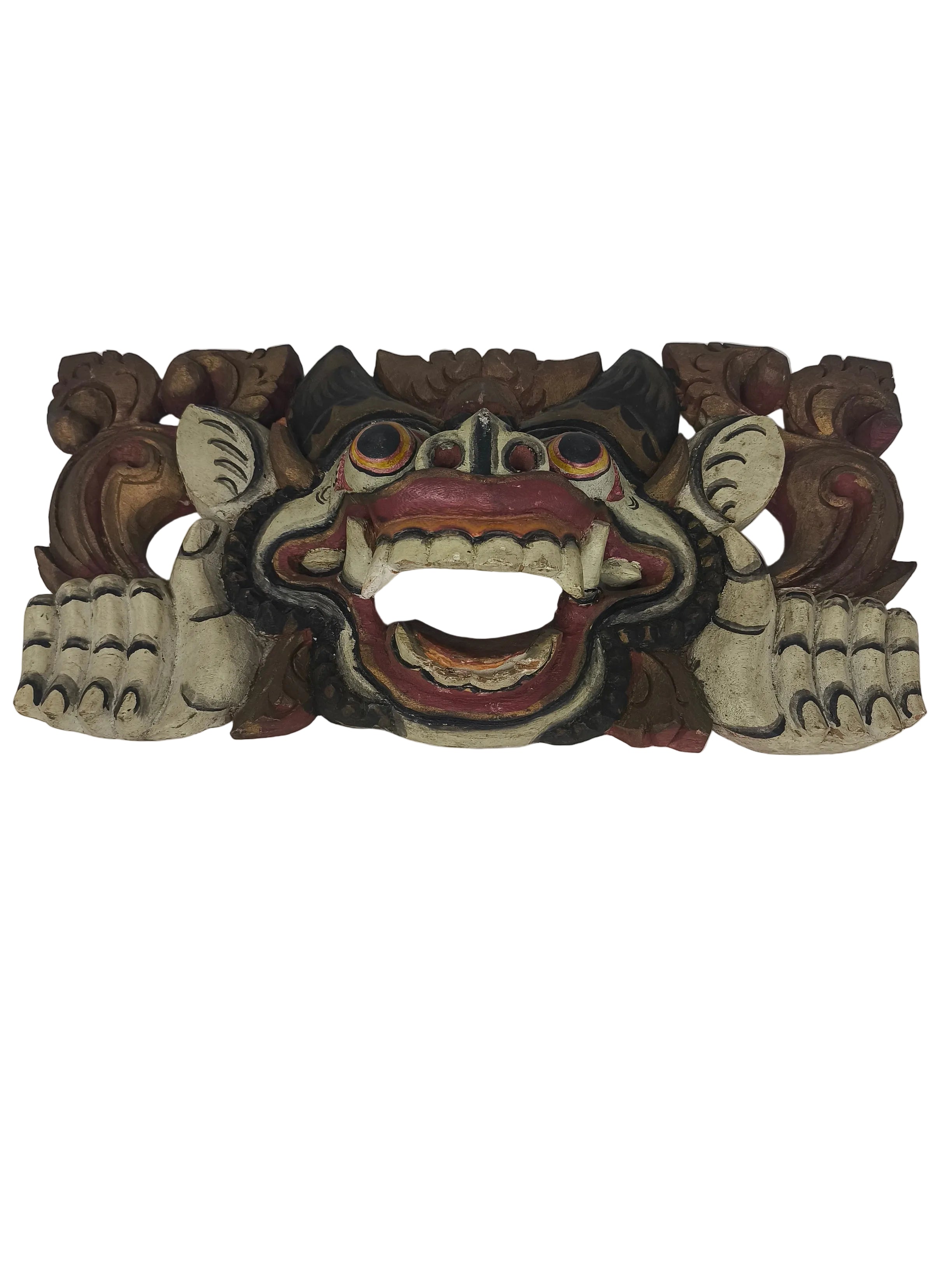 Maschera Scultura Balinese Barong O Rangda L.38 H.18