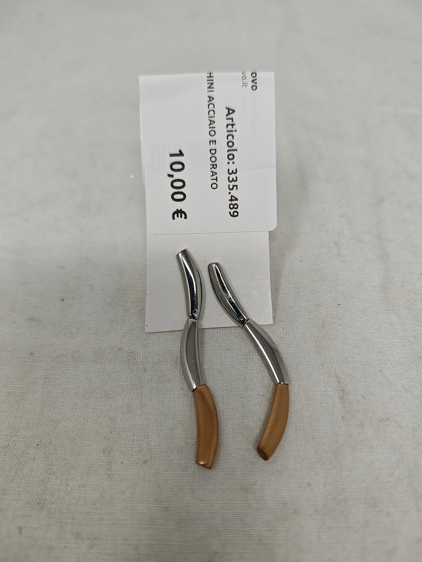 Breil Orecchini Acciaio E Dorato Pendente