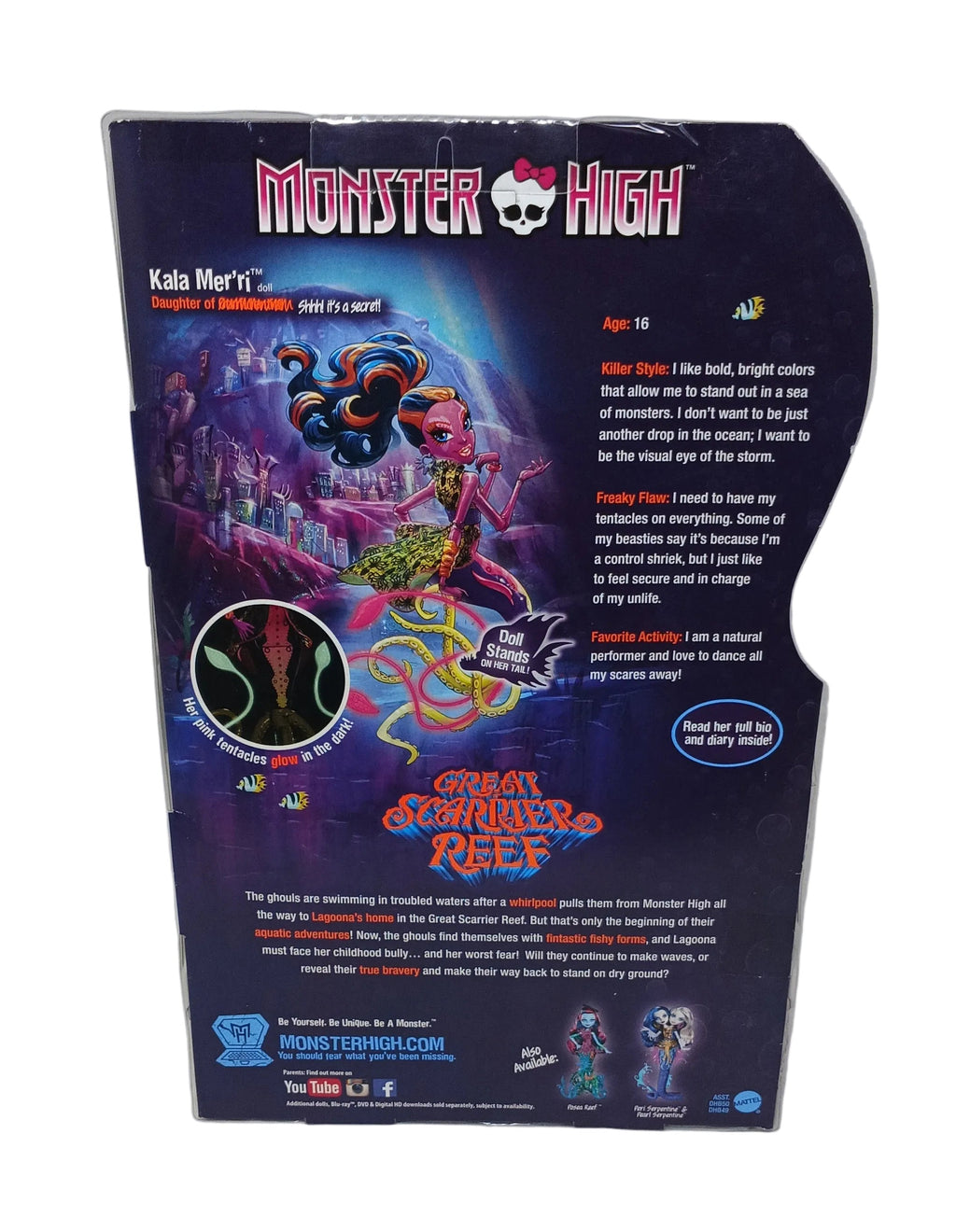 Monster High Great Scarrier Reef Kala Mer'ri Bambola Nuova