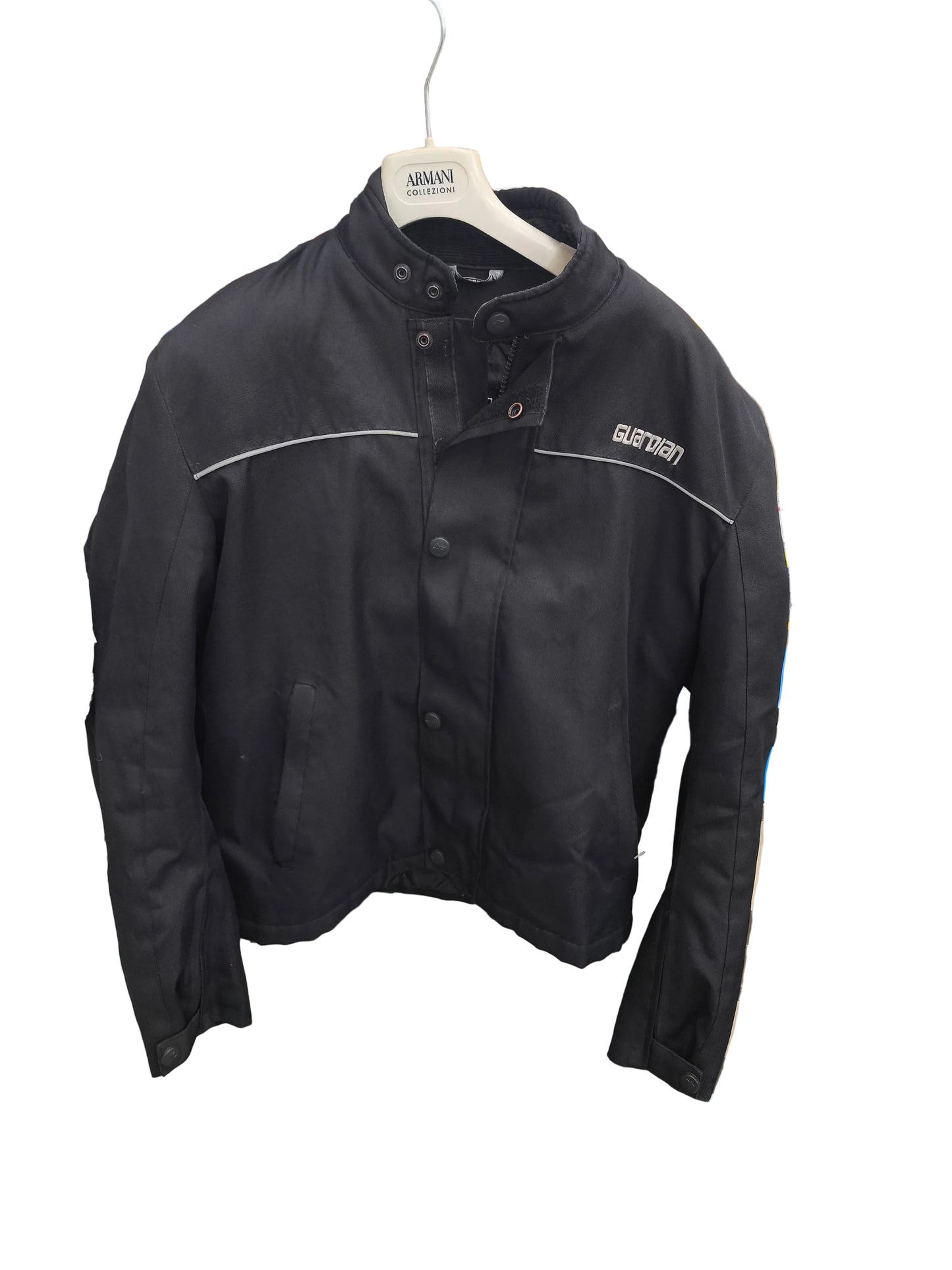 Guardian Giacca Moto Nera Tg.xl Con Para Gomiti
