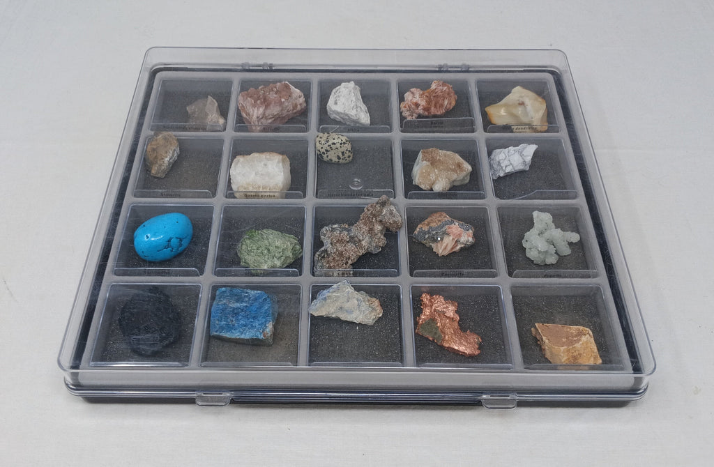 Rba Minerali E Gemme Da Tutto Il Mondo Collezione Completa 80 Minerali + Fascicoli + 2 Raccoglitori Con Schede + 4 Teche