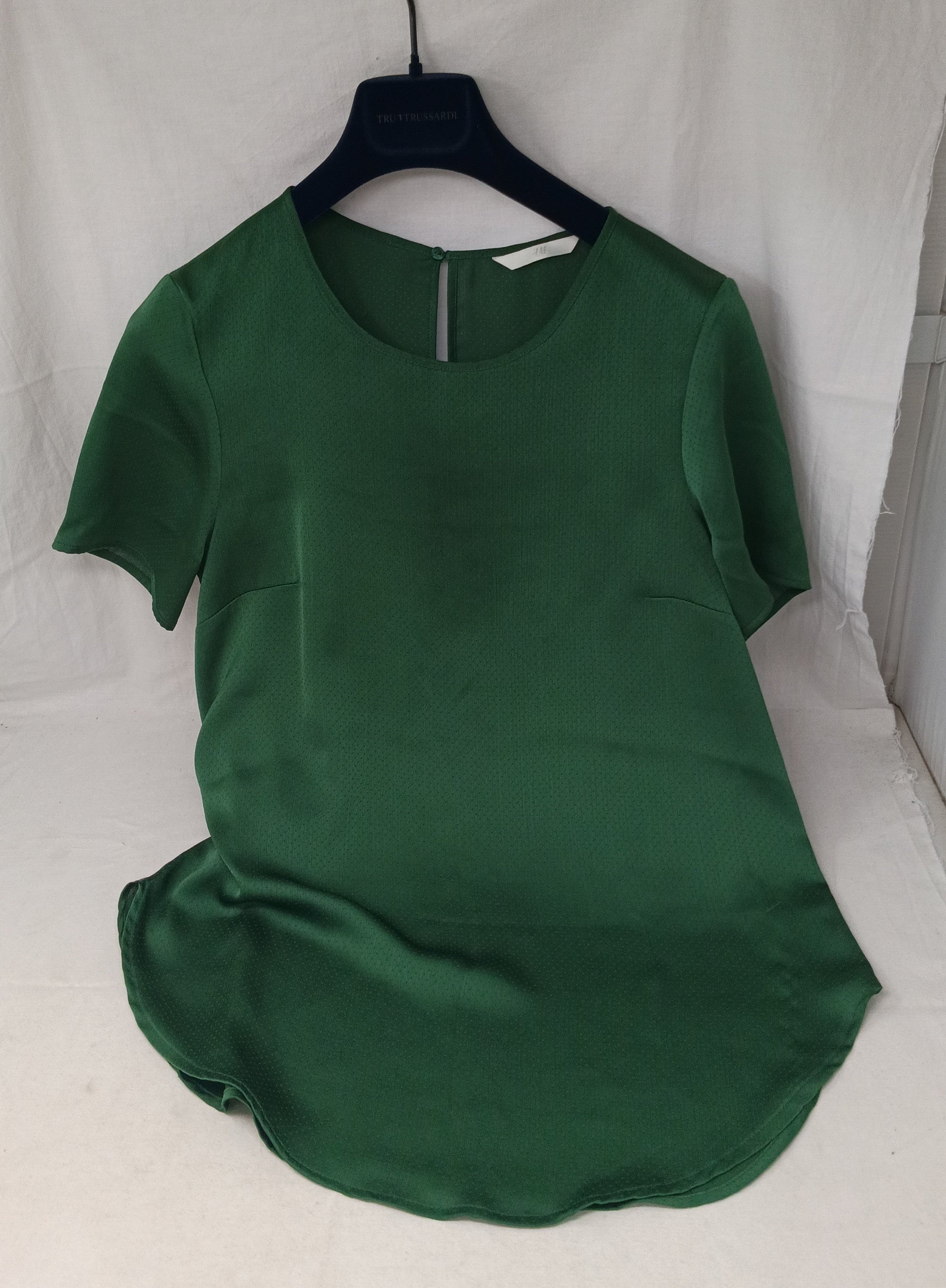 Hm Camicia Raso Verde M