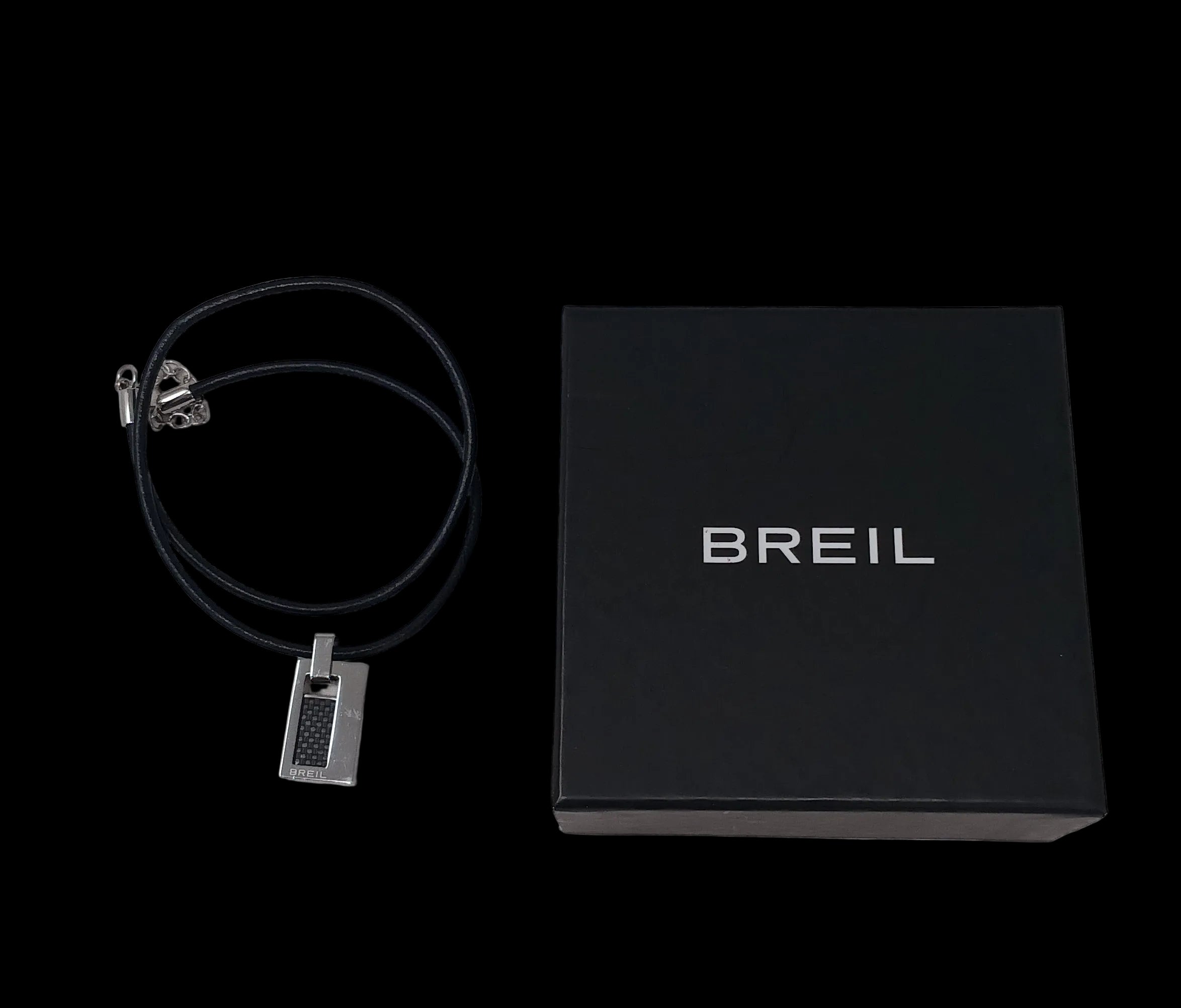 Breil Collana A Cordo E Ciondolo In Acciaio Uomo