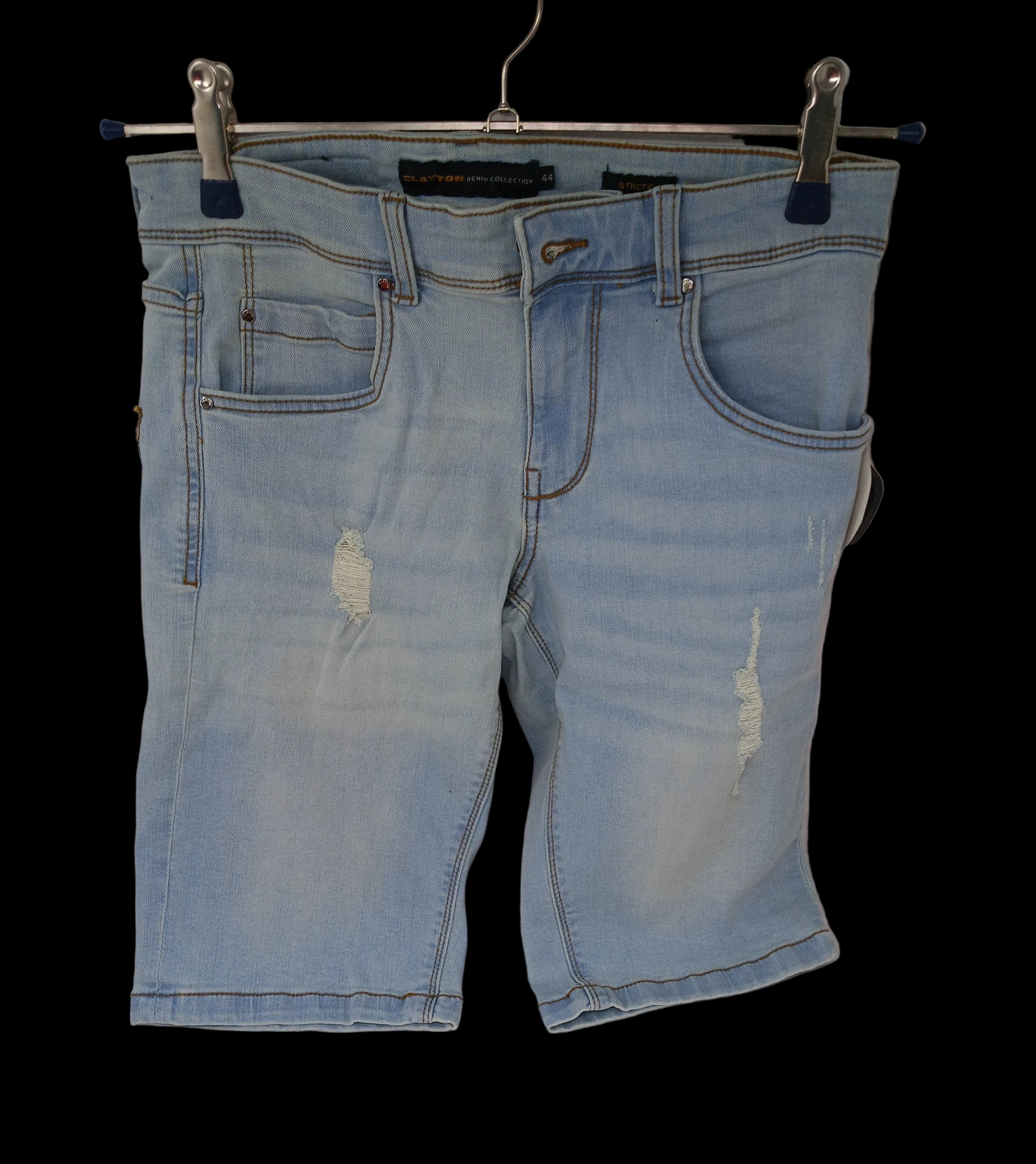 Clayton Bermuda Jeans Strappati 44 Nuovo