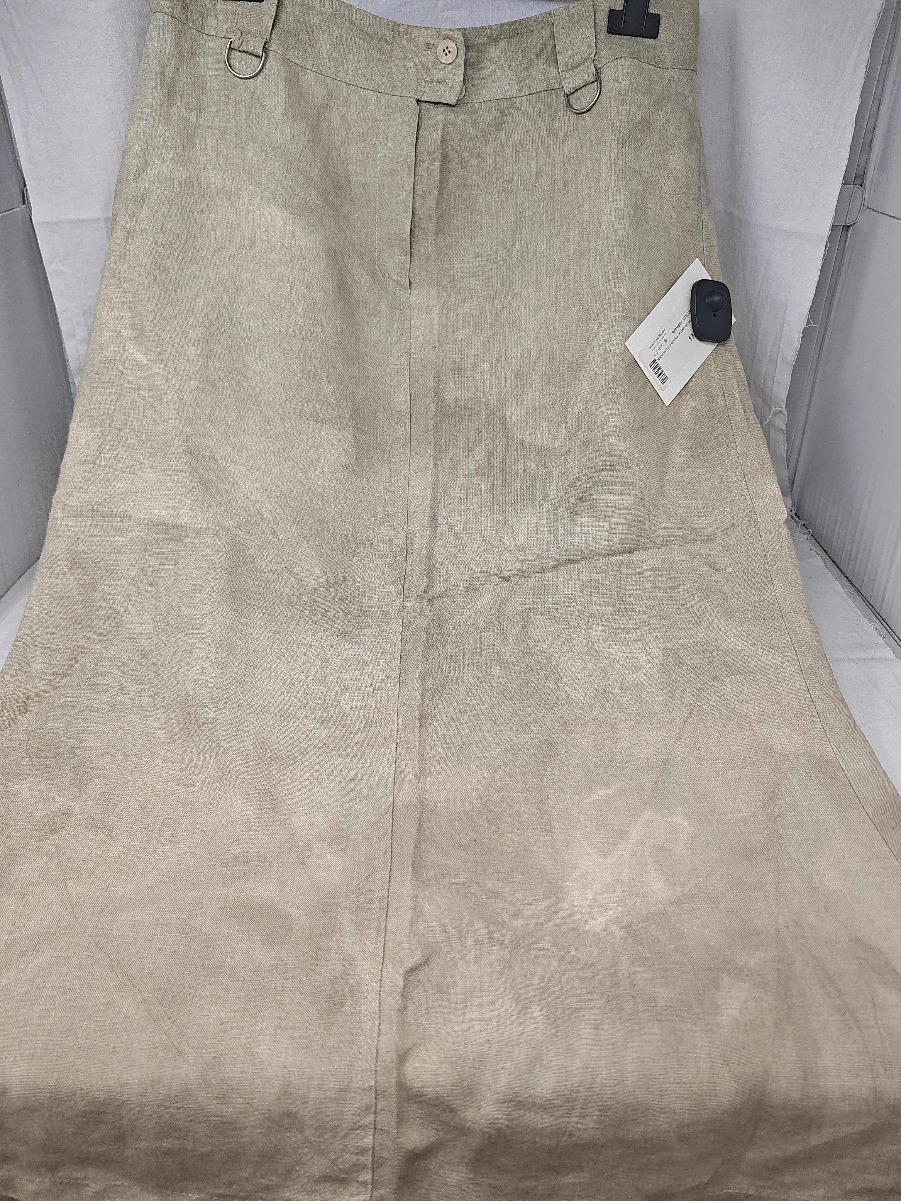 Made In Italy Gonna In Lino Beige 46