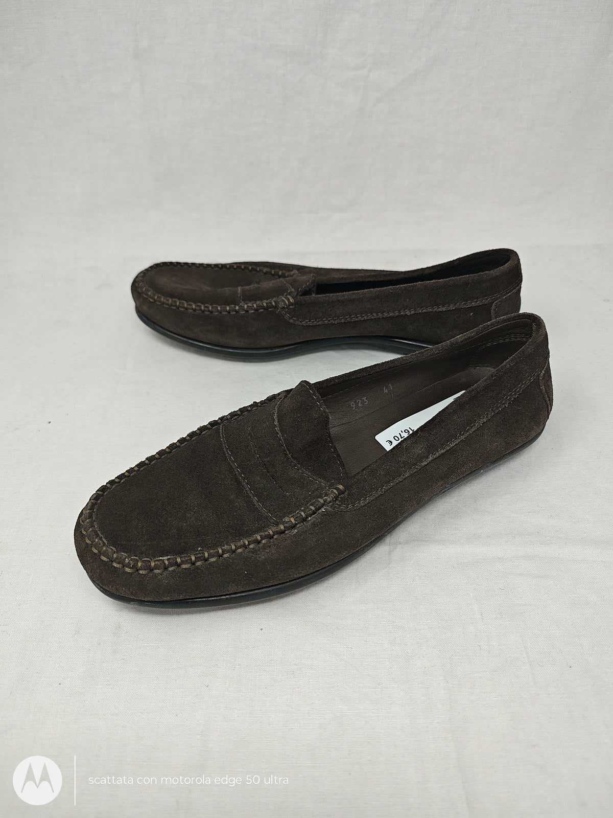 Mocassino In Camoscio Testa Moro 41
