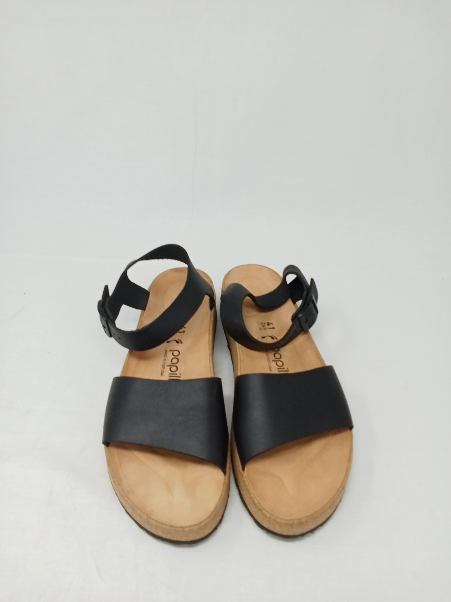 Papillio Sandalo In Cuoio Nero Beige 41