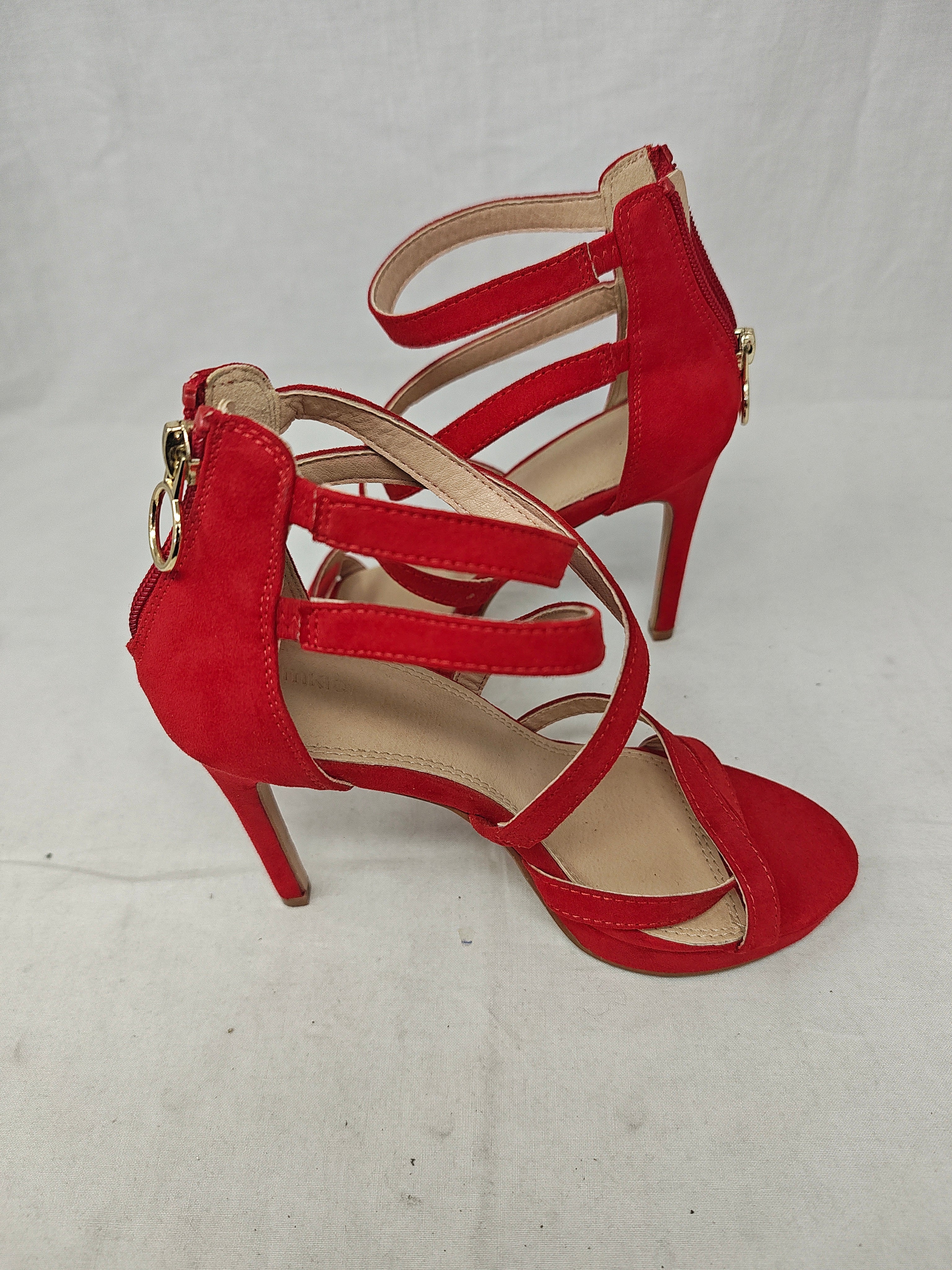Pimkie Sandalo Rosso Con Tacco 37