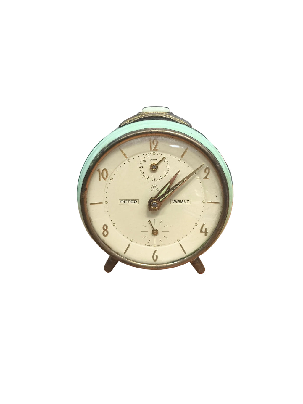 Peter Variant Sveglia Tedesca A Carica Manuale Anni 50-60 Funzionante