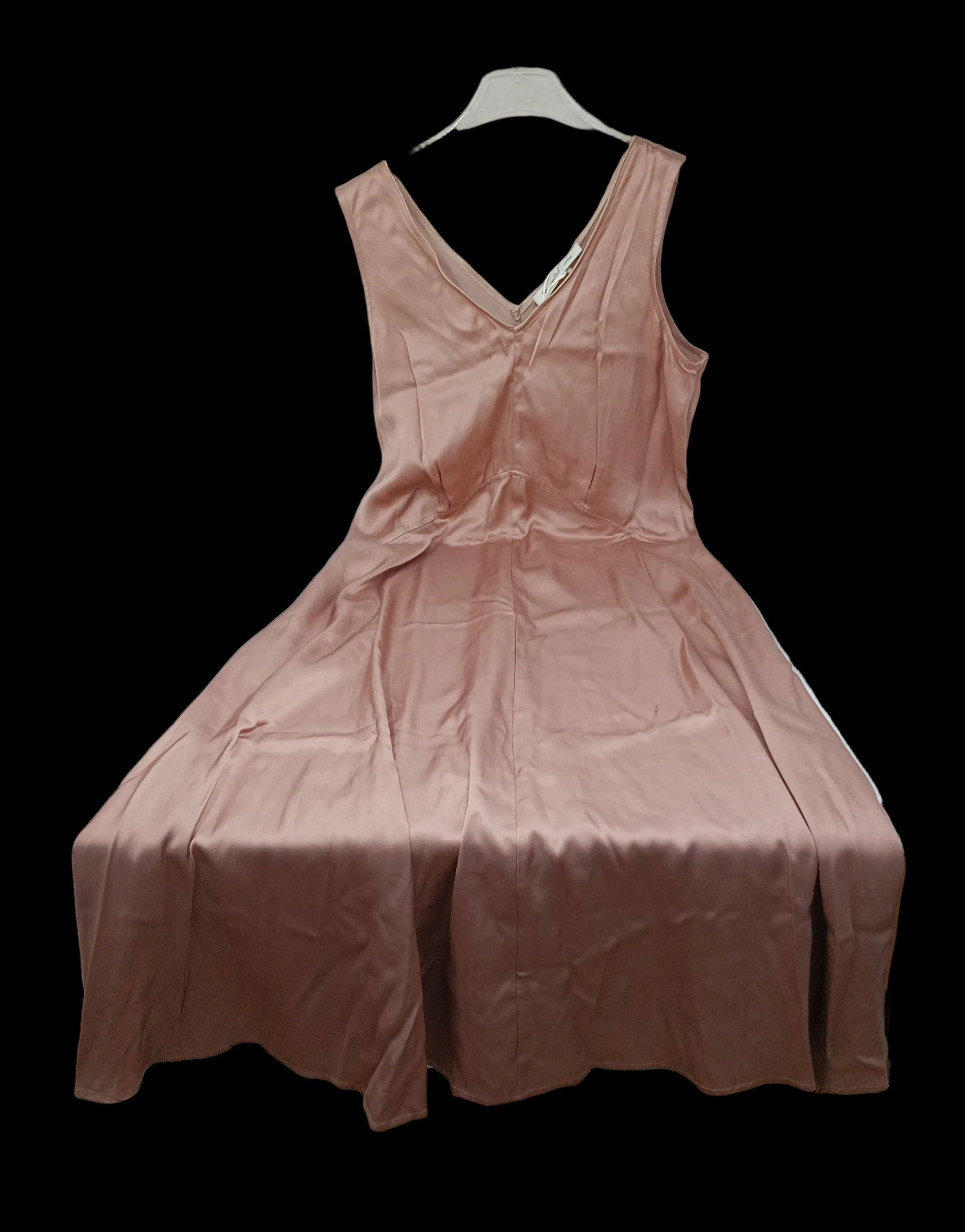 Oltre Abito Lungo Raso Rosa 48 Nuovo
