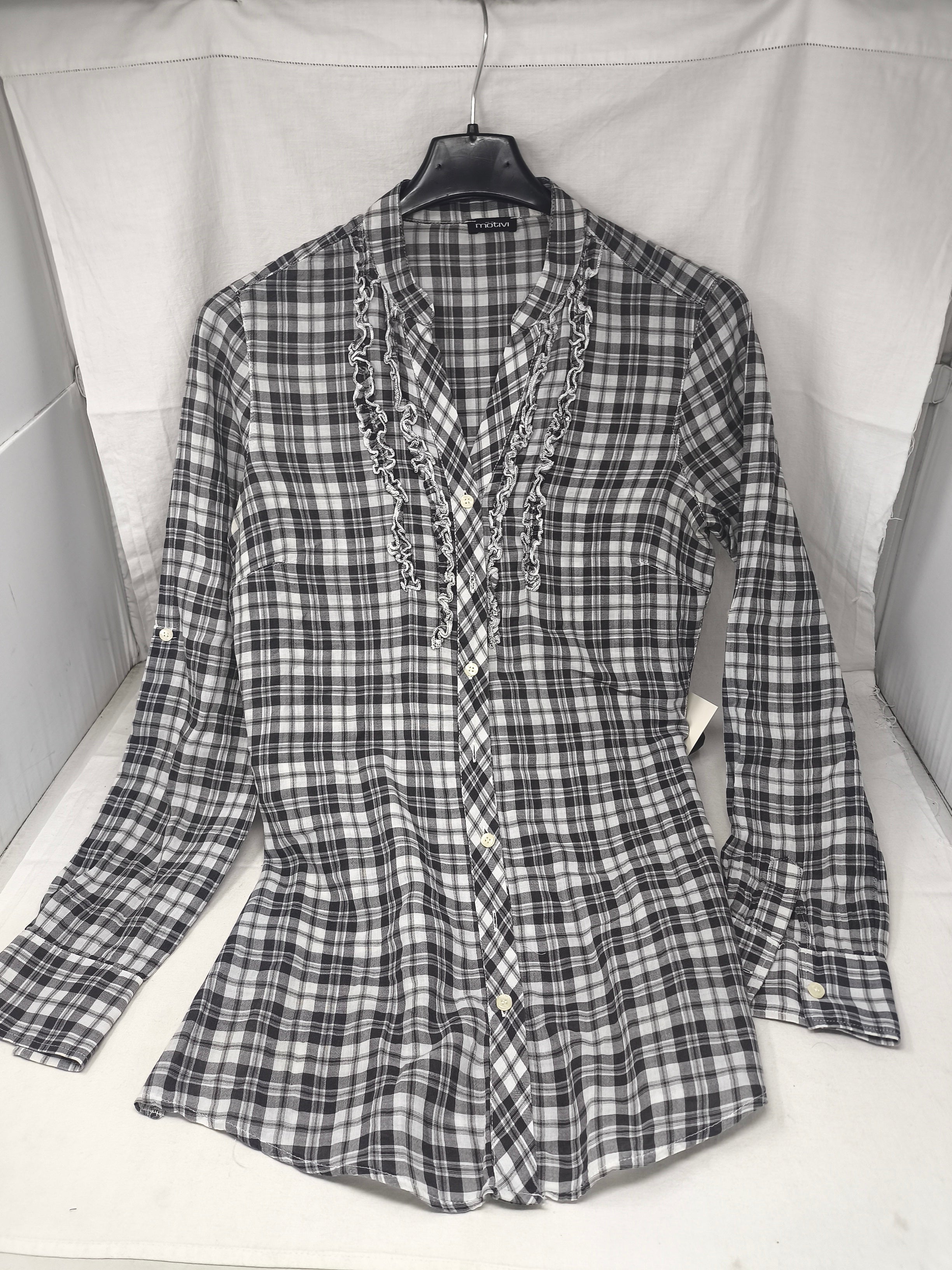 Motivi Camicia Scozzese Grigia Bca 42