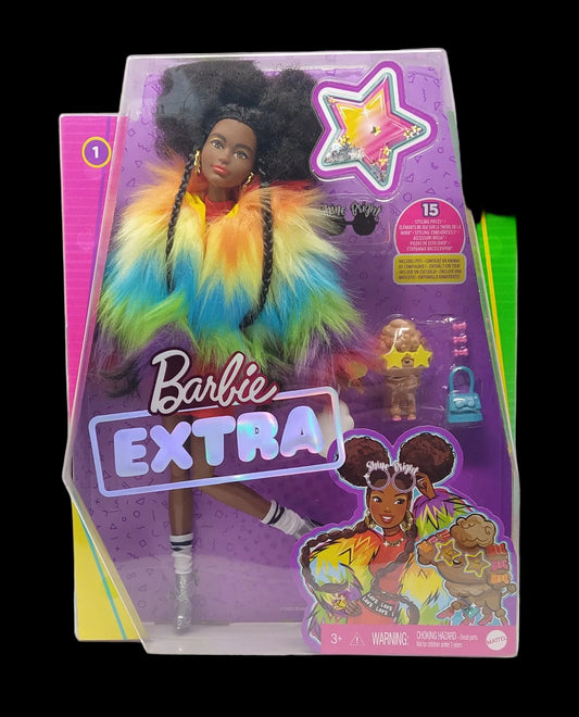 Barbie Bambola Extra Con Pelliccia Multicolor Nuova