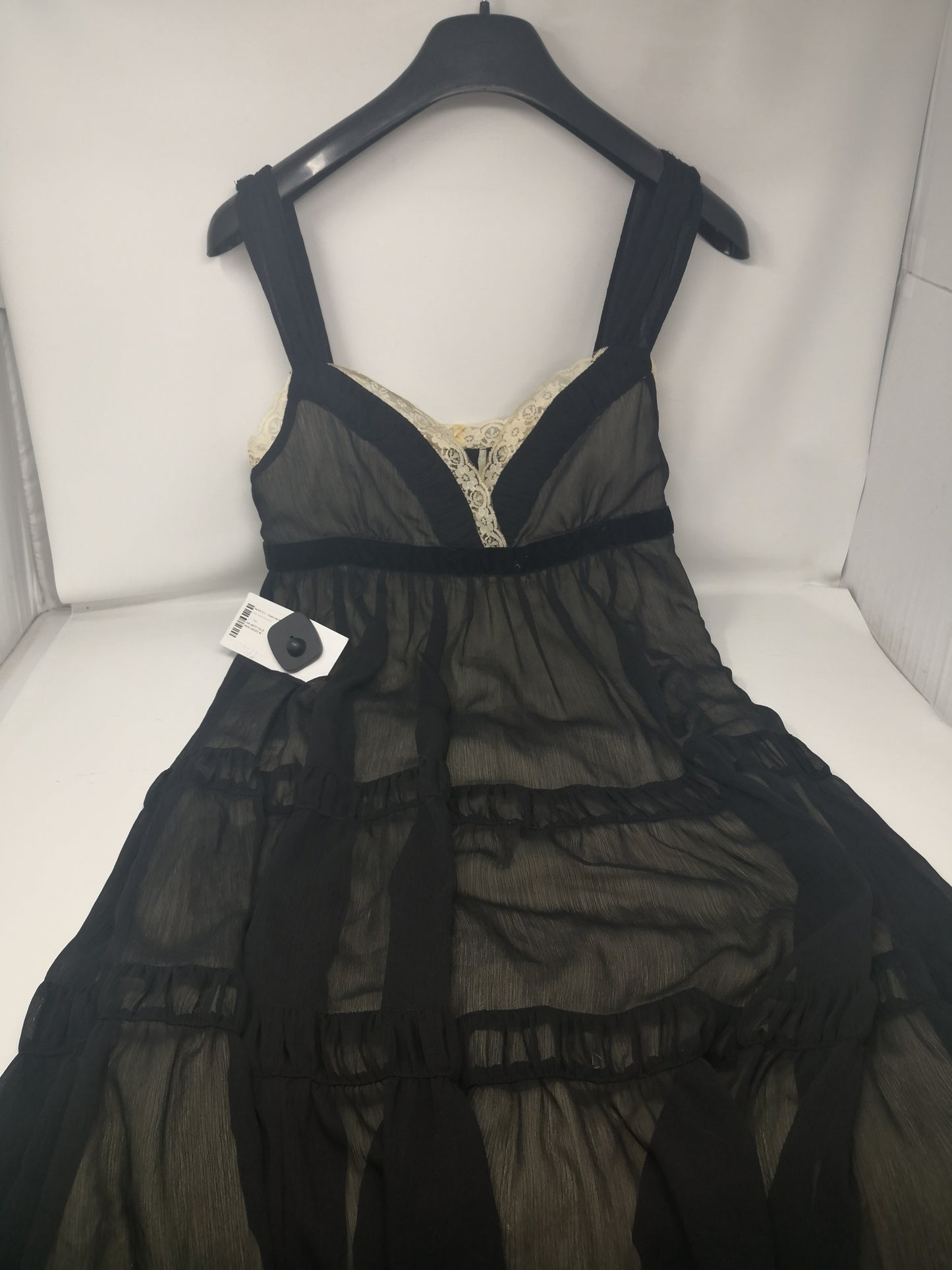 HM abito tulle nero e beige 40