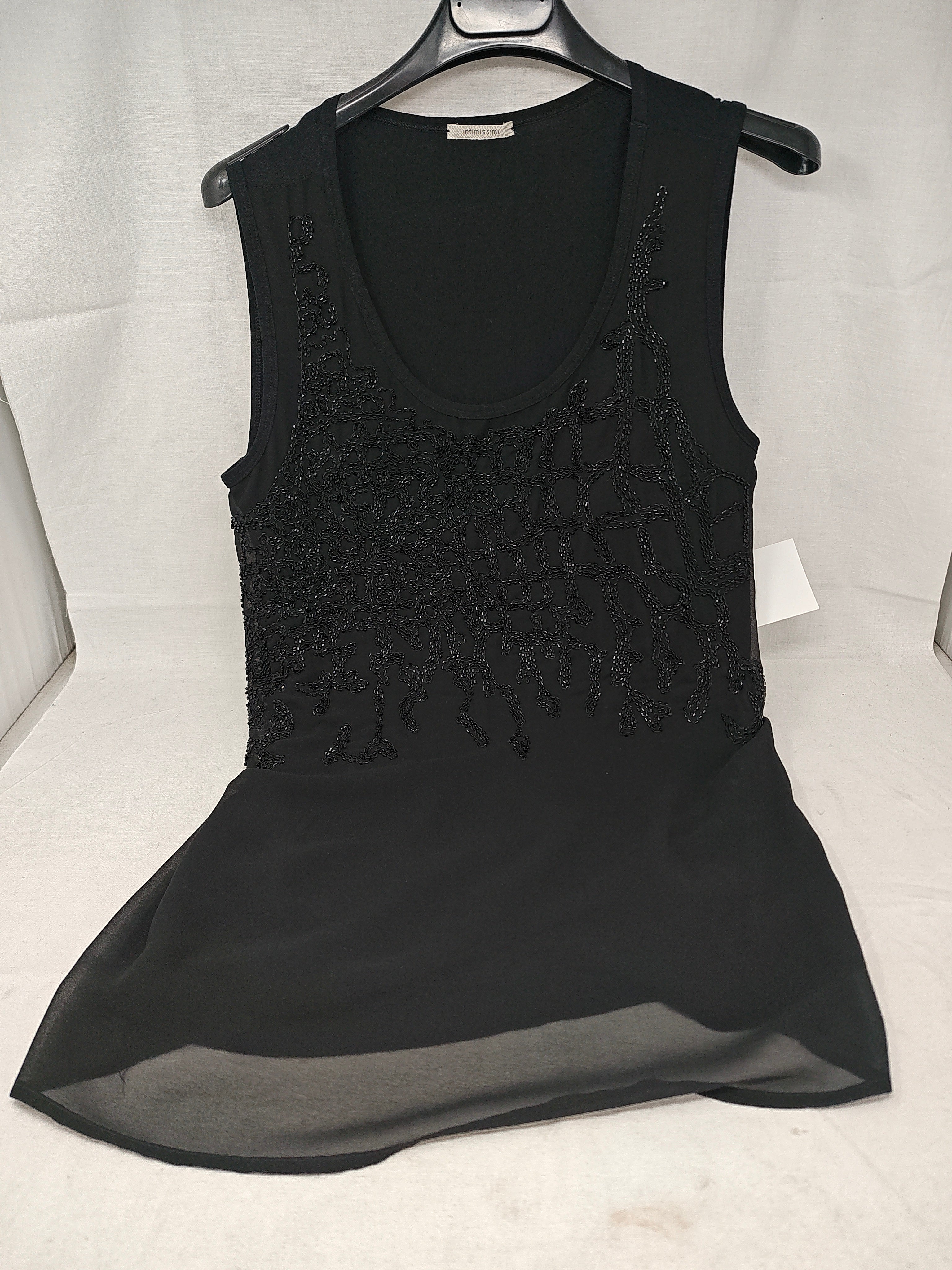 Intimissimi Top Tulle Nero Paiett M