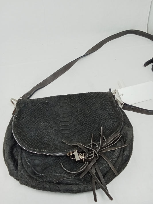 Borsa A Tracolla In Pitonato Grigio