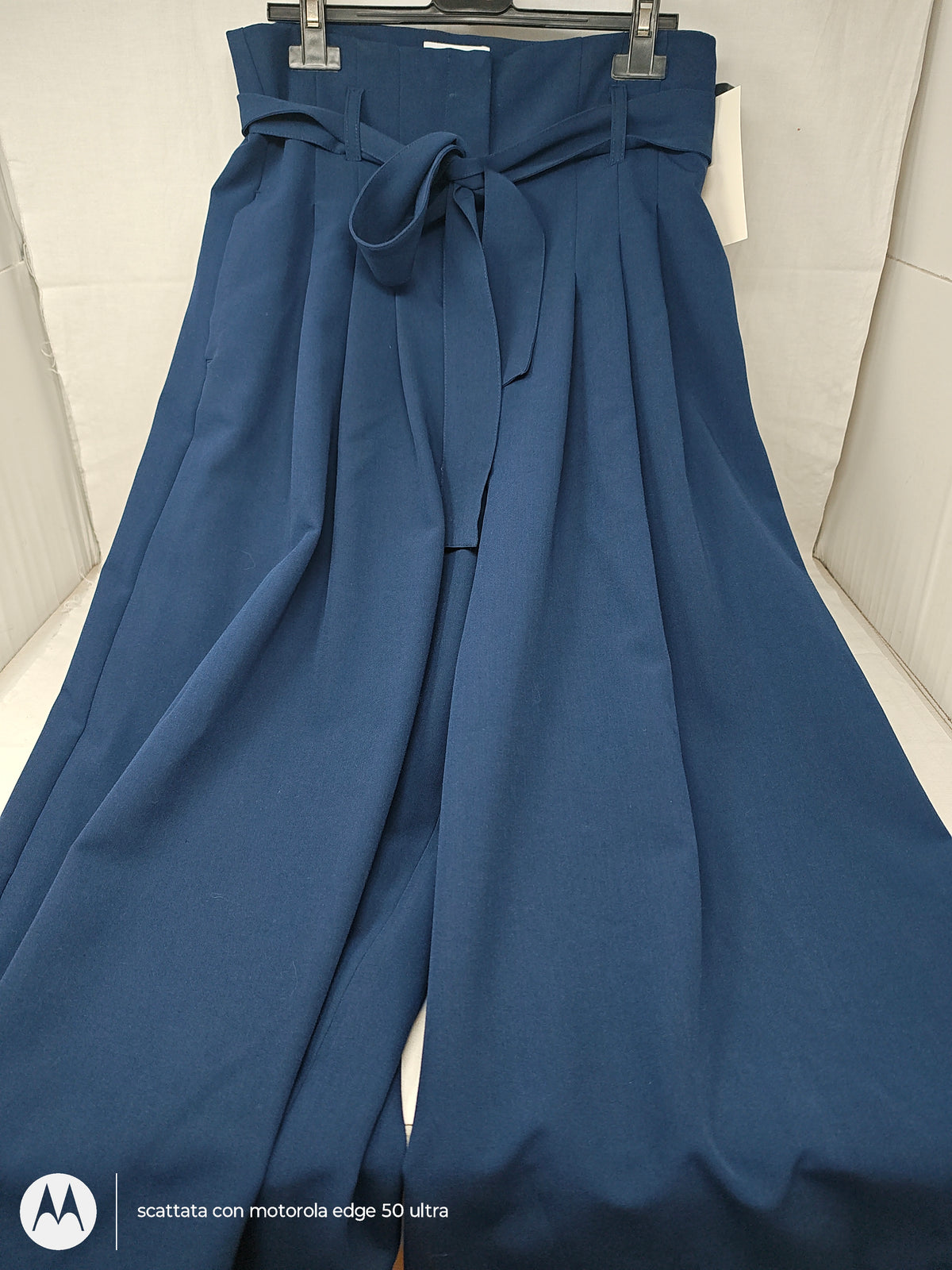 Motivi Pantaloni Blu Morbidi Con Cinturina 42