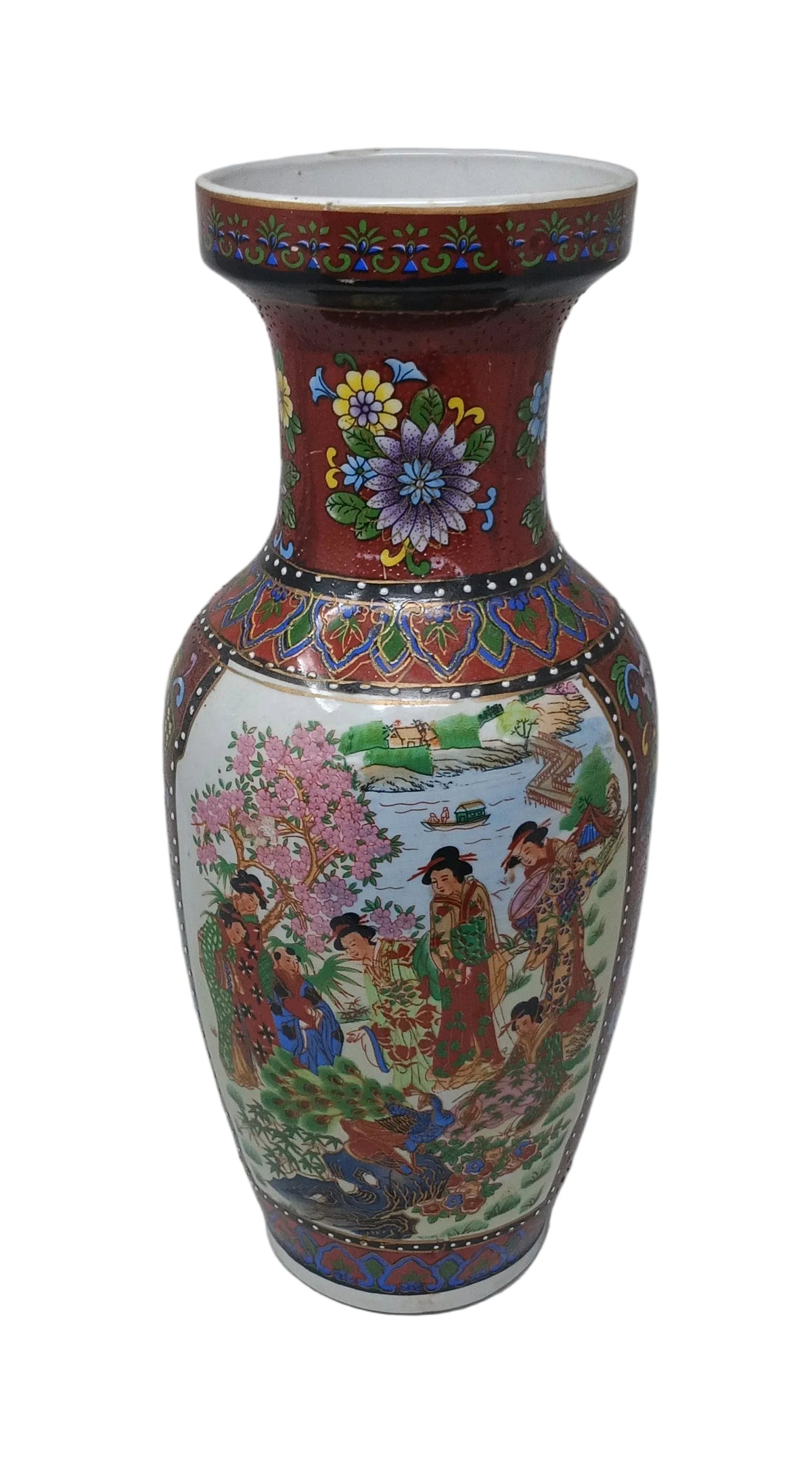 Vaso Cinese Effigi Persone H 35cm