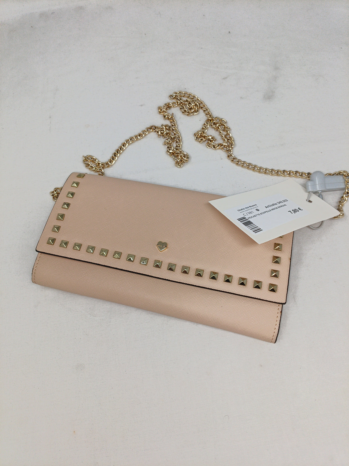 Pochette Ecopelle Beige Borghe