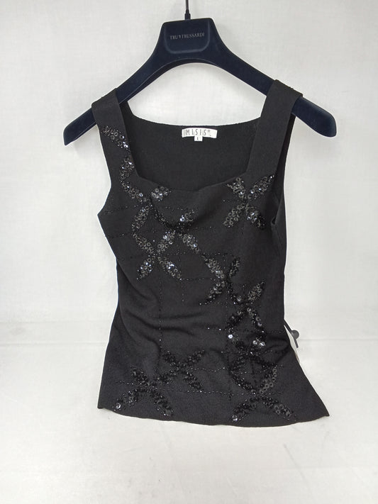 Misis Top Nero Paiett L