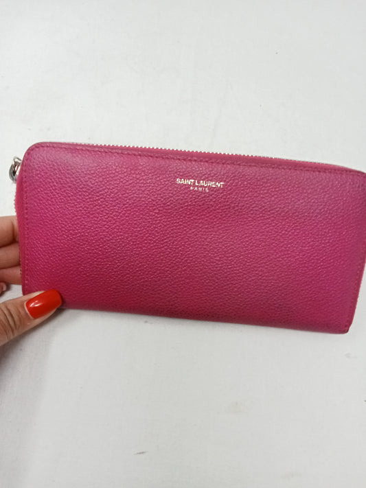 Saint Laurent Paris  Portafoglio Donna In Pelle Fucsia