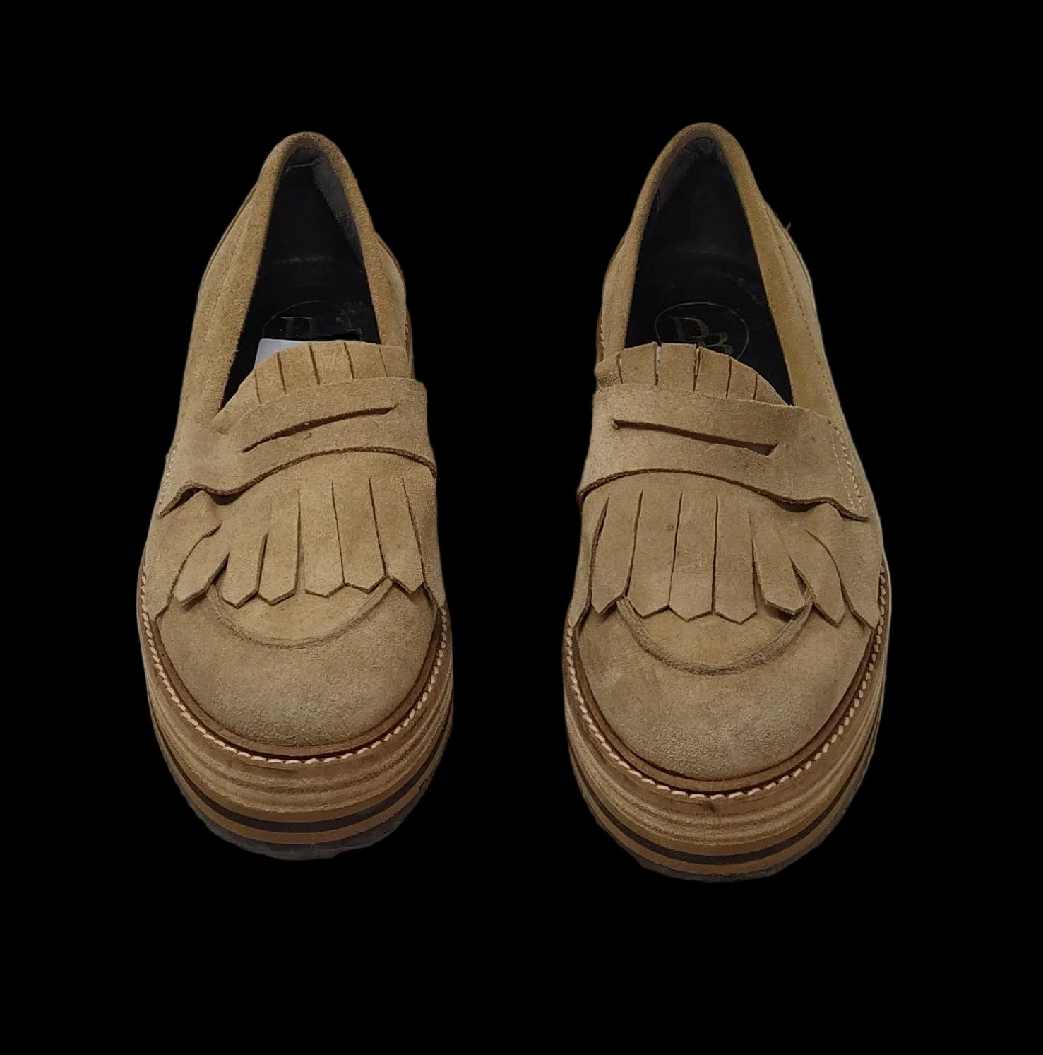 Db Mocassino In Camoscio Beige Frange 39