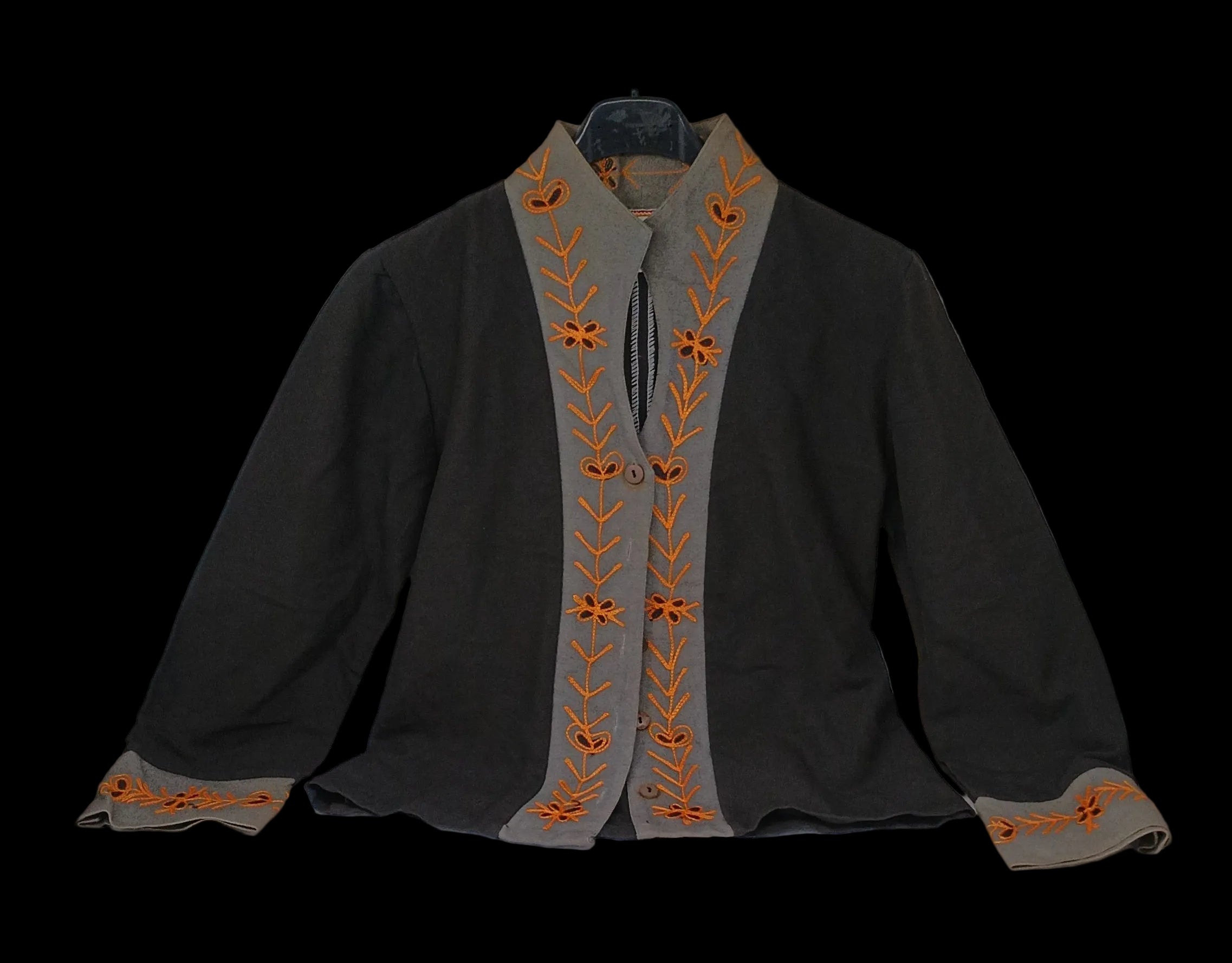 Incas Camicia Nera Grigia Fiori S