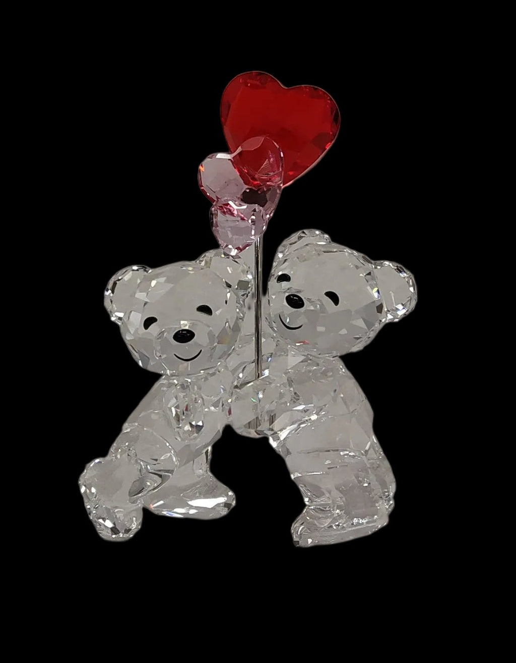 Swarovski Orsetto Kris Coppia Orsi Con Palloncini Cuore Con Scatola